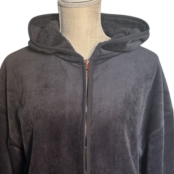 MARIKA Après Cozy Sherpa Zip Jacket in Graphite Size Large NWT - Picture 1 of 11